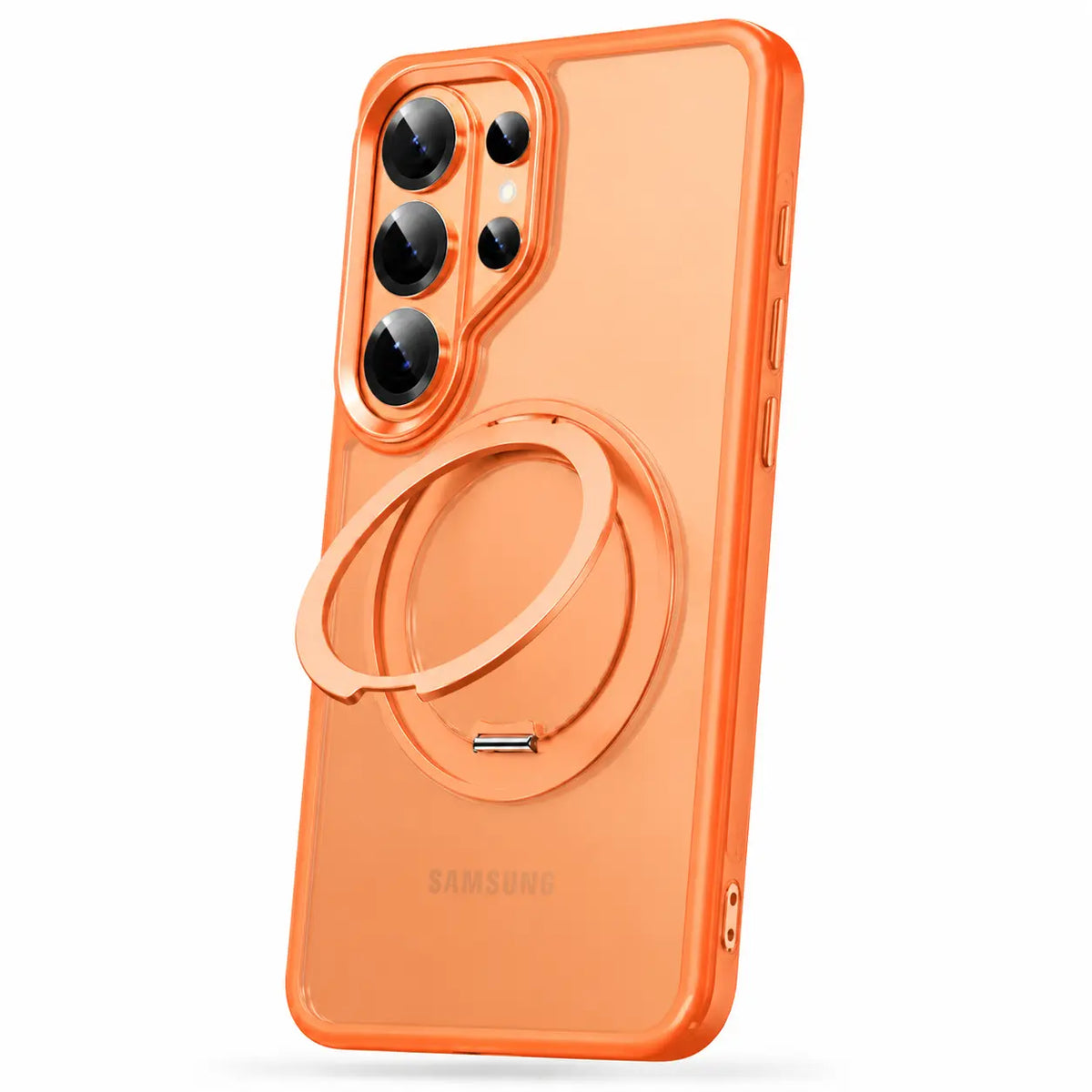 Magnetic phone case with an integrated stand #color_Cosmic Orange