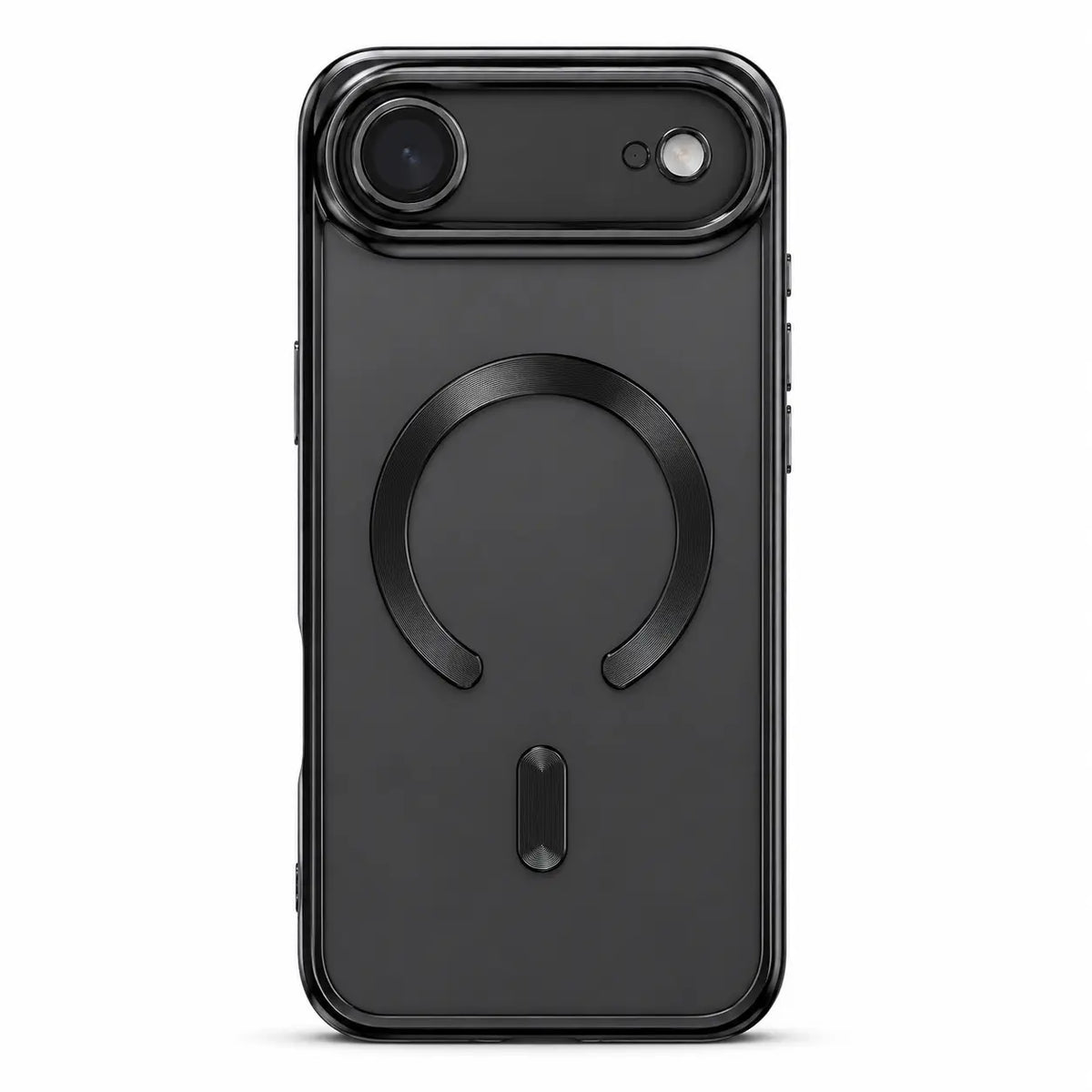 Clear phone cover compatible with magnetic wireless charging accessories

