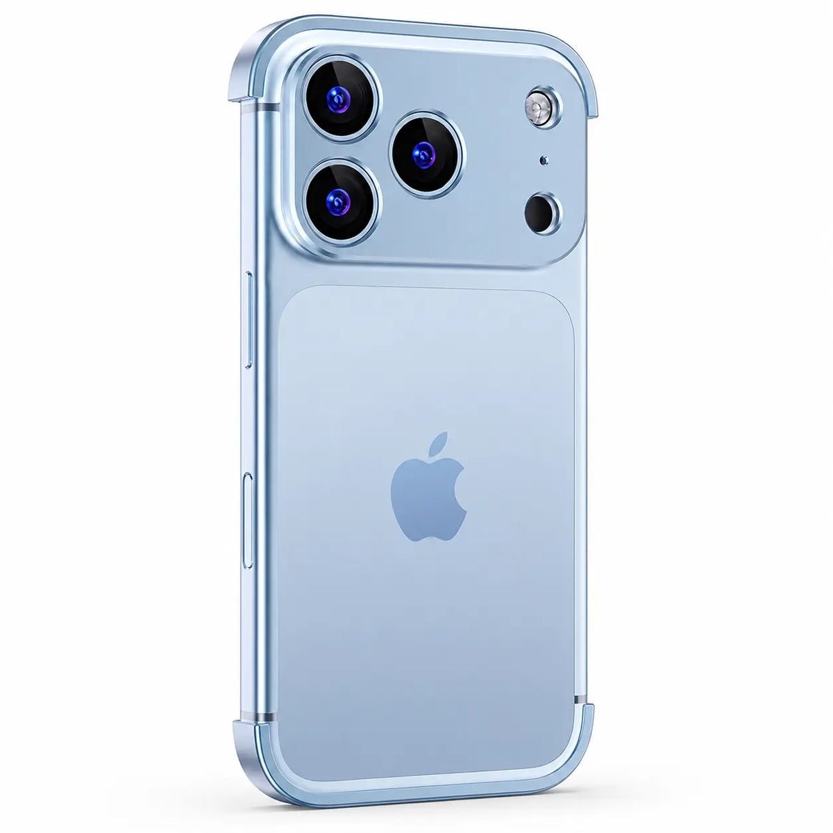 Minimal open-back metal phone bumper #color_Light Blue