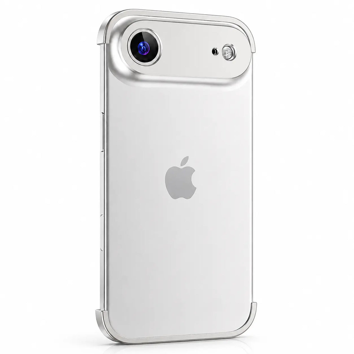 Minimal open-back metal phone bumper #color_Titanium Gray
