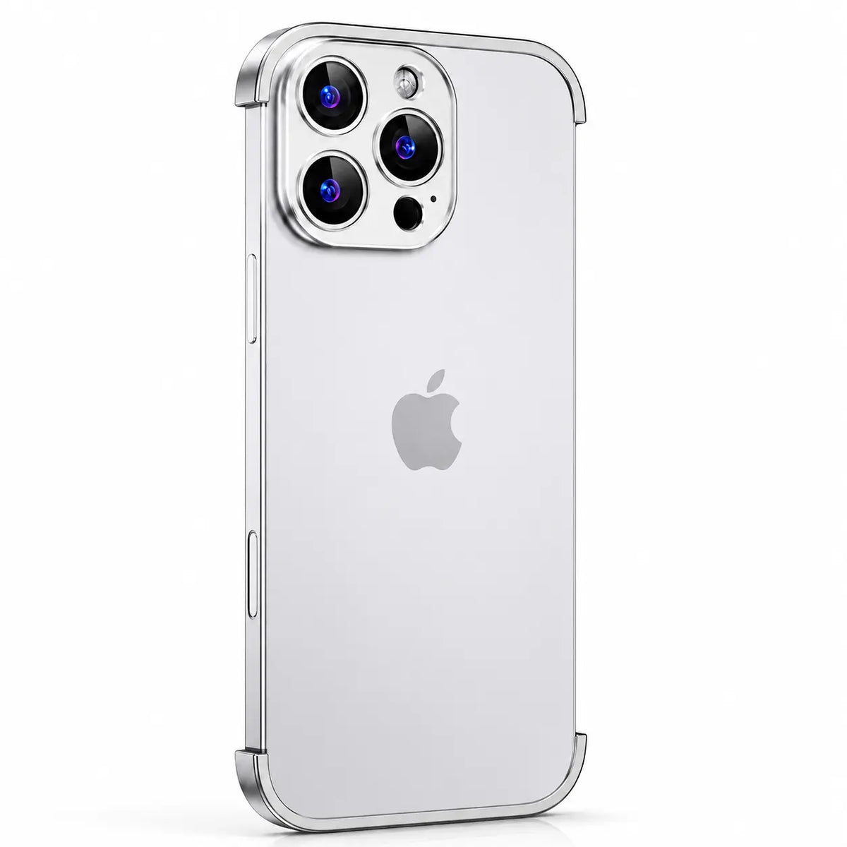 Minimal open-back metal phone bumper #color_Titanium Gray