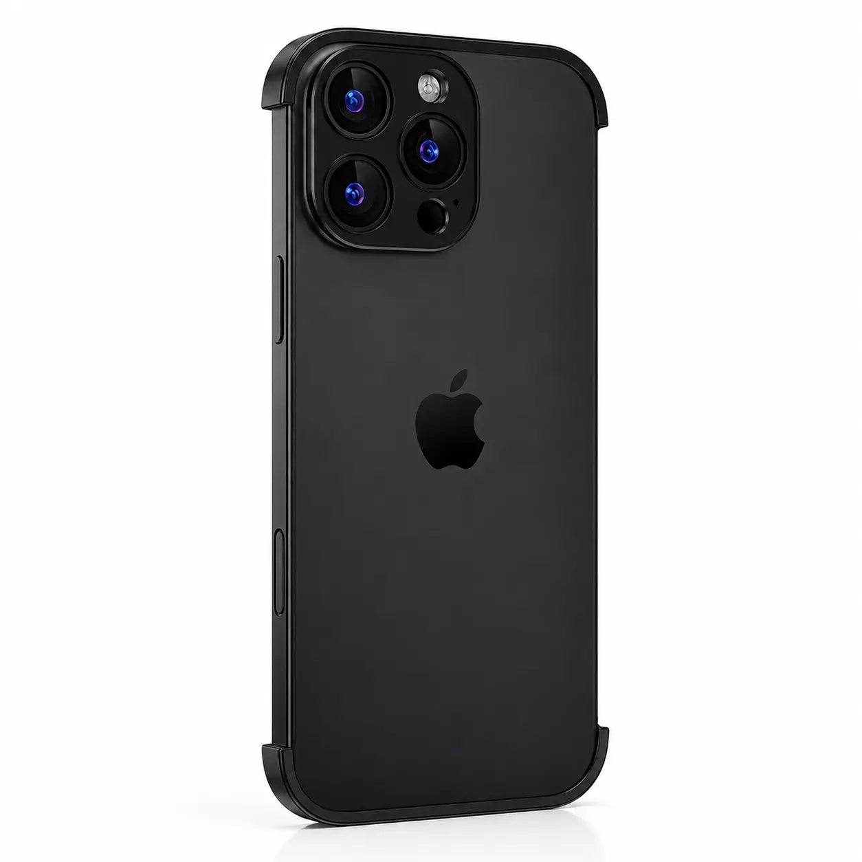 Minimal open-back metal phone bumper #color_Midnight Black