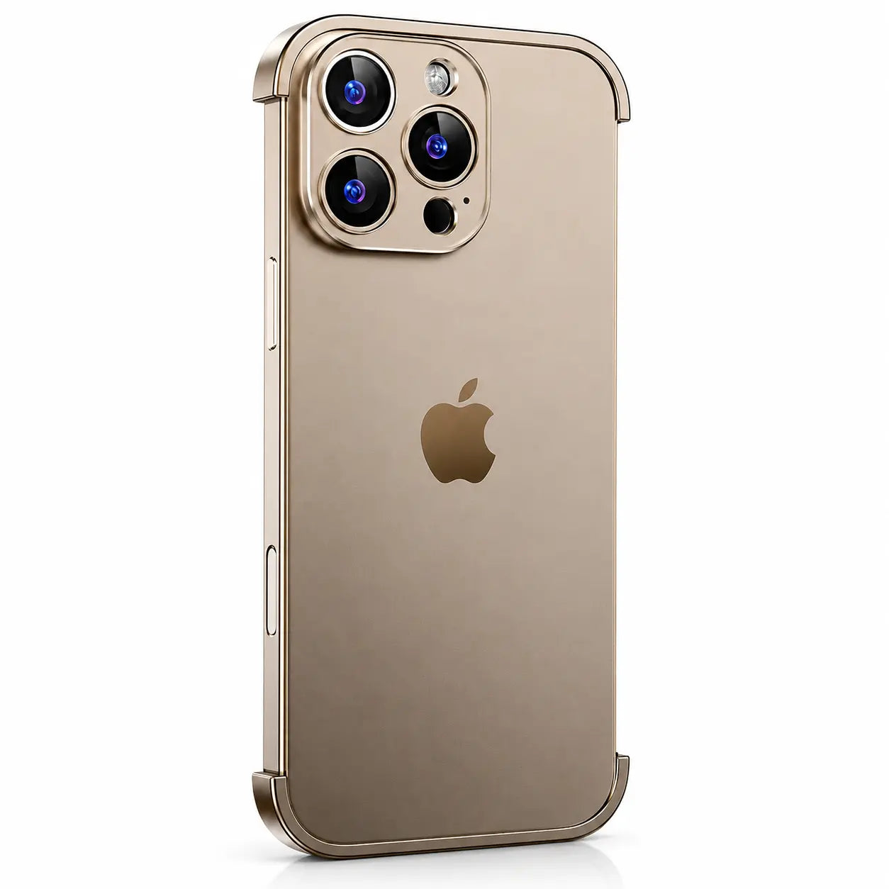 Minimal open-back metal phone bumper #color_Desert Gold
