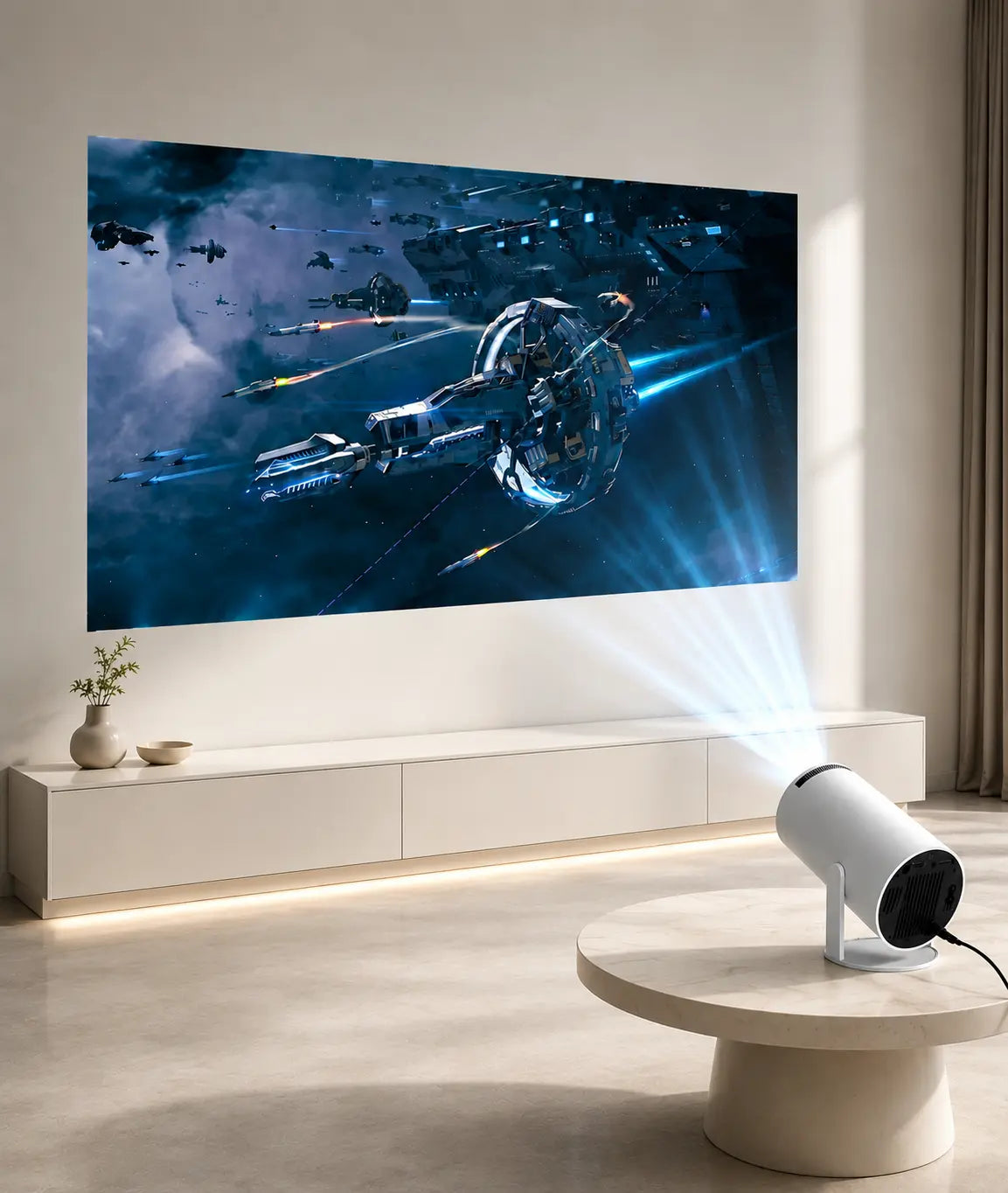 Compact mini projector for home and travel