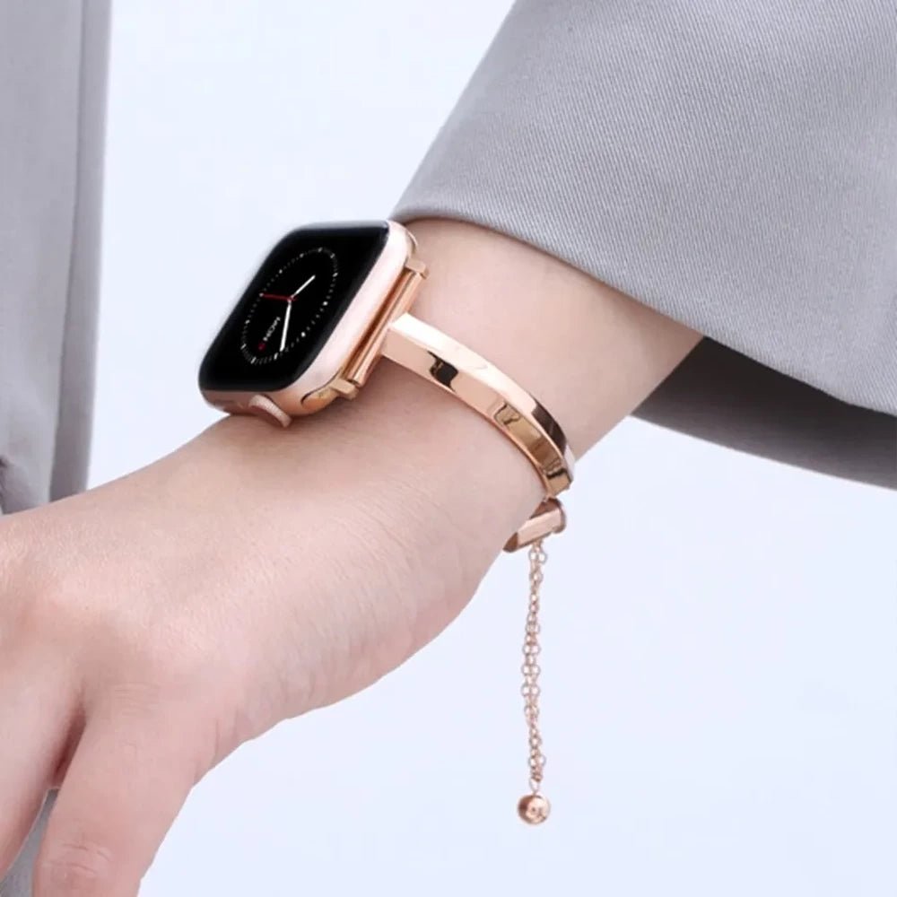 Women's Slim Stainless Steel Link Band for Apple Watch